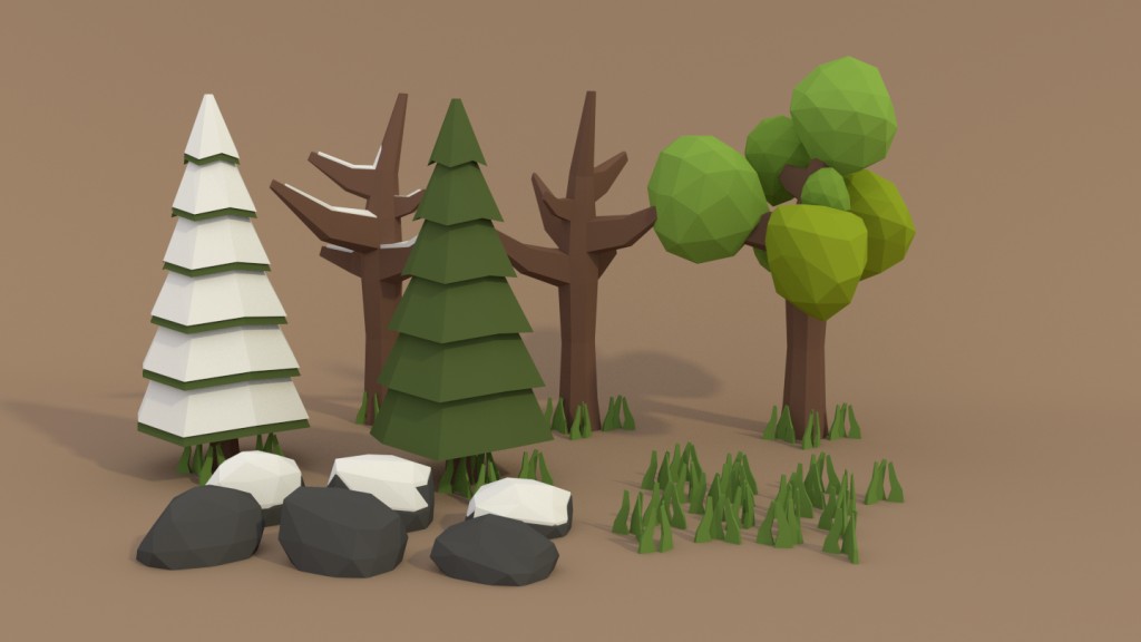 BLENDER Tutorial: Low poly forest assets! preview image 1
